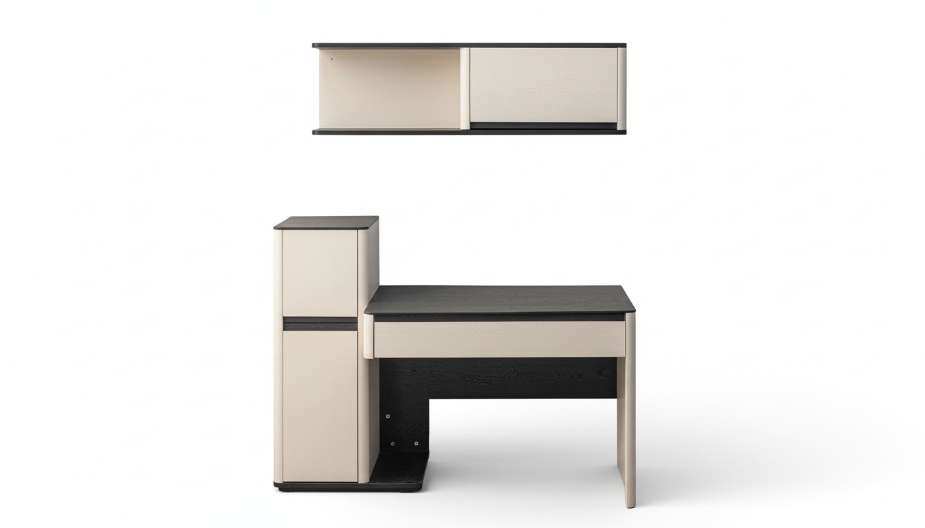 WeiÃer Moderner Schreibtisch Designer Kinder Computertisch Wandschrank