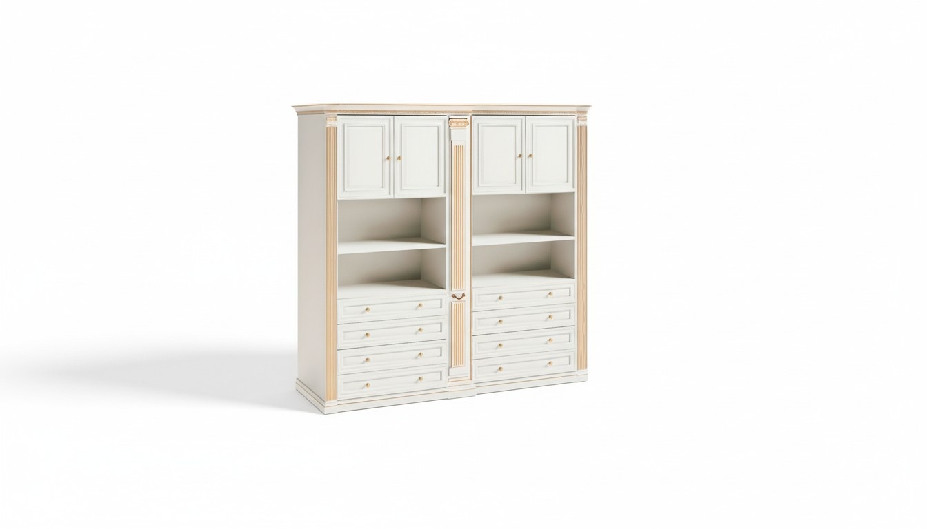 WeiÃer Stilvoller Schlafzimmer Kleiderschrank MassivholzmÃ¶bel LuxusmÃ¶bel