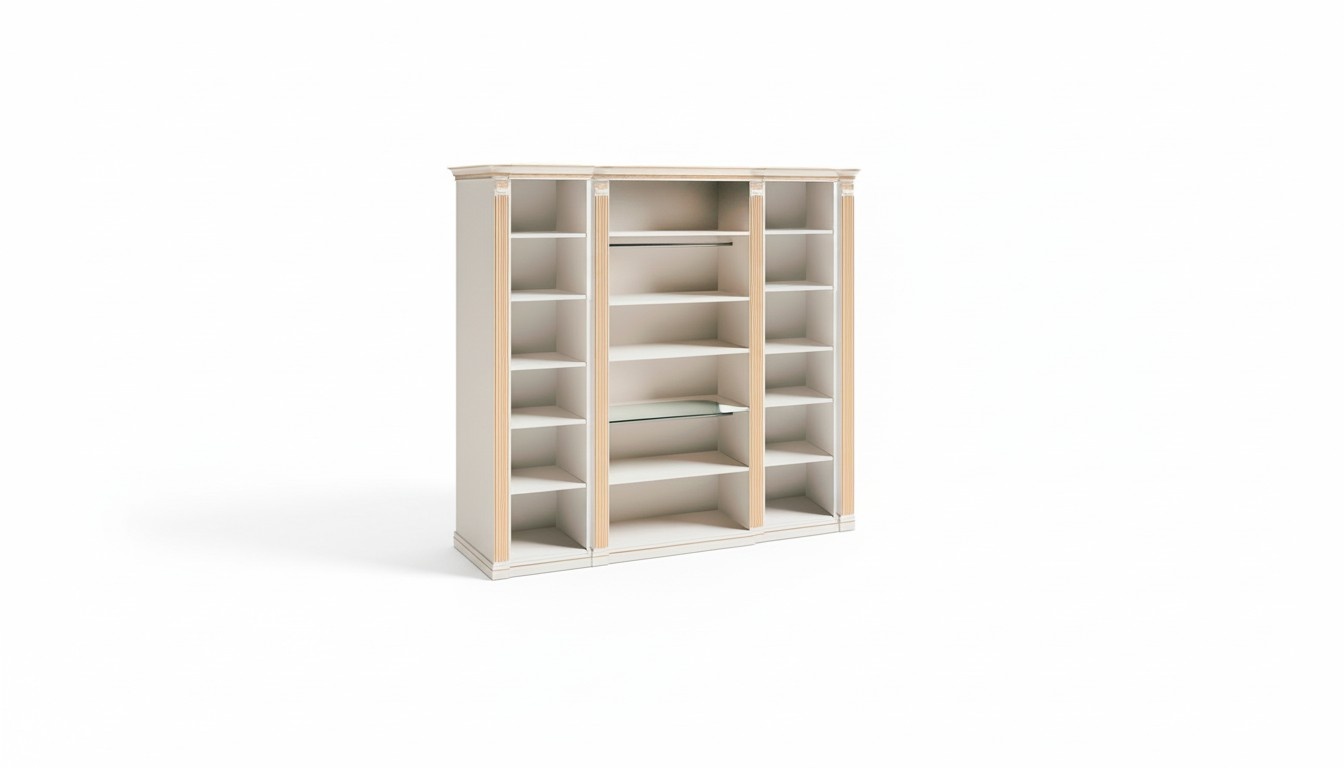 WeiÃer Stilvoller Schrank Designer Holz Schlafzimmer Luxe MÃ¶bel Regale