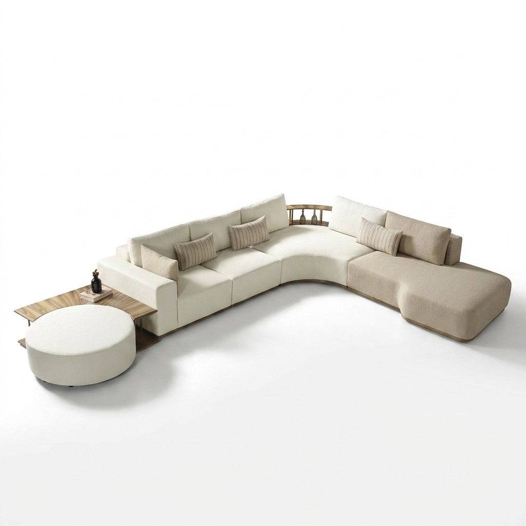 WeiÃes Modernes Ecksofa L-Form Couch Luxus Polstersofa WohnzimmermÃ¶bel