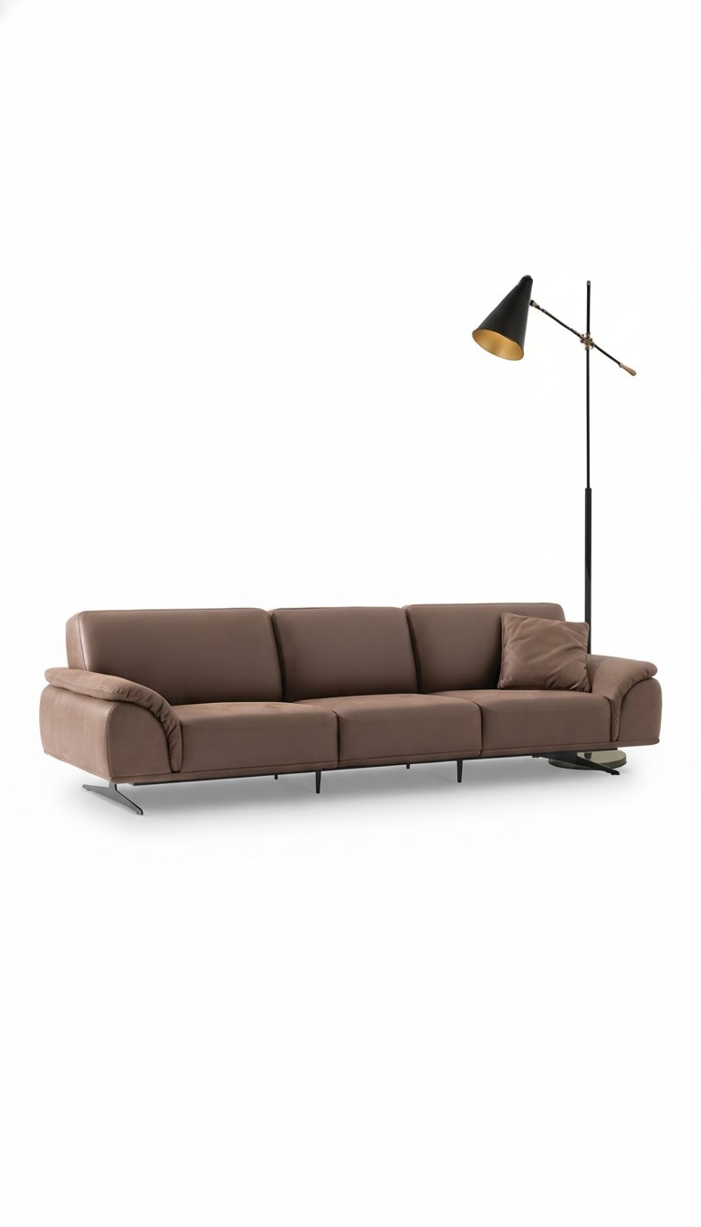 Luxus Wohnlandschaft Dreisitzer Sofa Bequeme Couchen MÃ¶bel braun