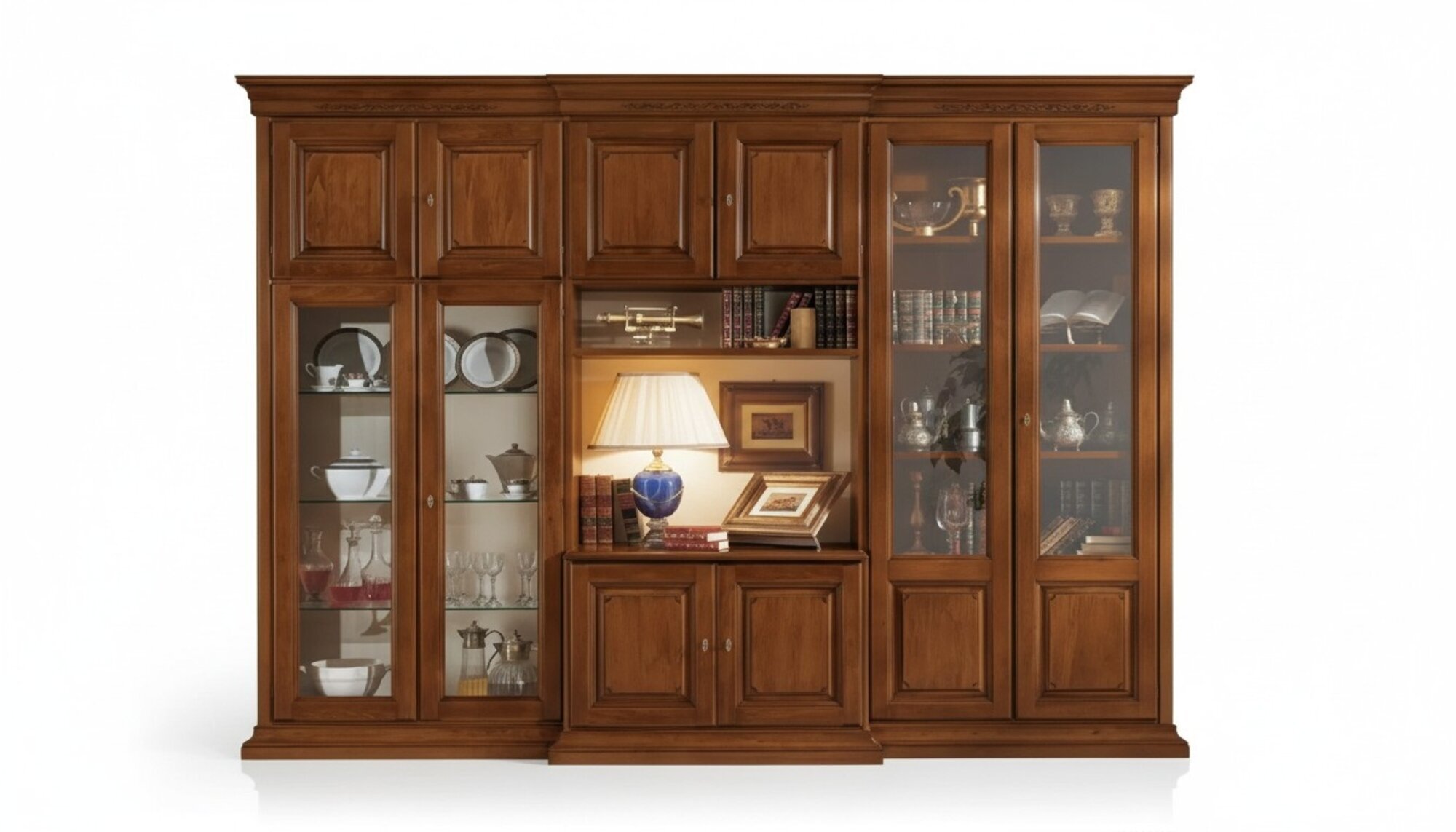 Wohnwand Italienische Holz MÃ¶bel Designer WandschrÃ¤nke Wohnzimmer Neu