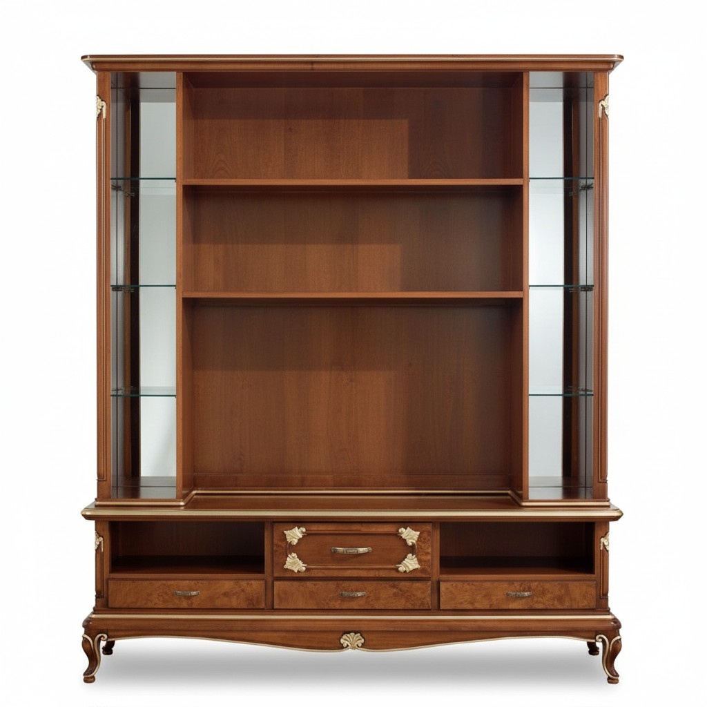 Wohnwand Schrank Vitrine Holz Wohnzimmer MÃ¶bel tv SchrankwÃ¤nde Design Vitrinen