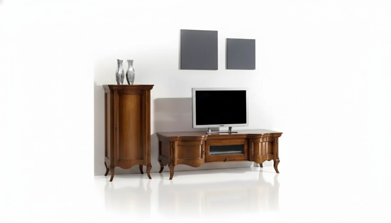 Wohnwand Wohnzimmer Holz SchrÃ¤nke Klassische Wand Italienische Stil
