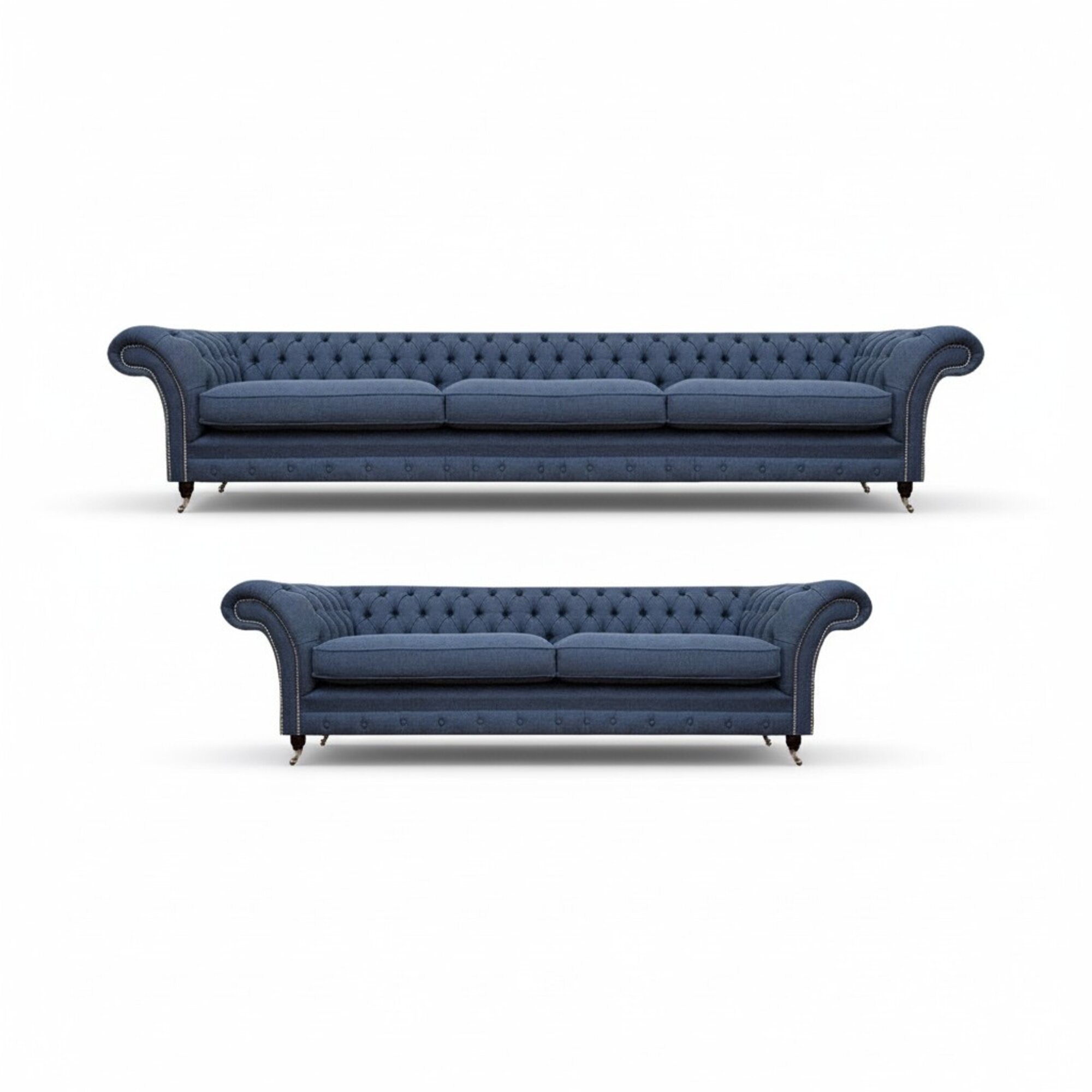 Wohnzimmer 2x Sofas Komplett MÃ¶bel Sofagarnitur Design Einrichtung Chesterfield