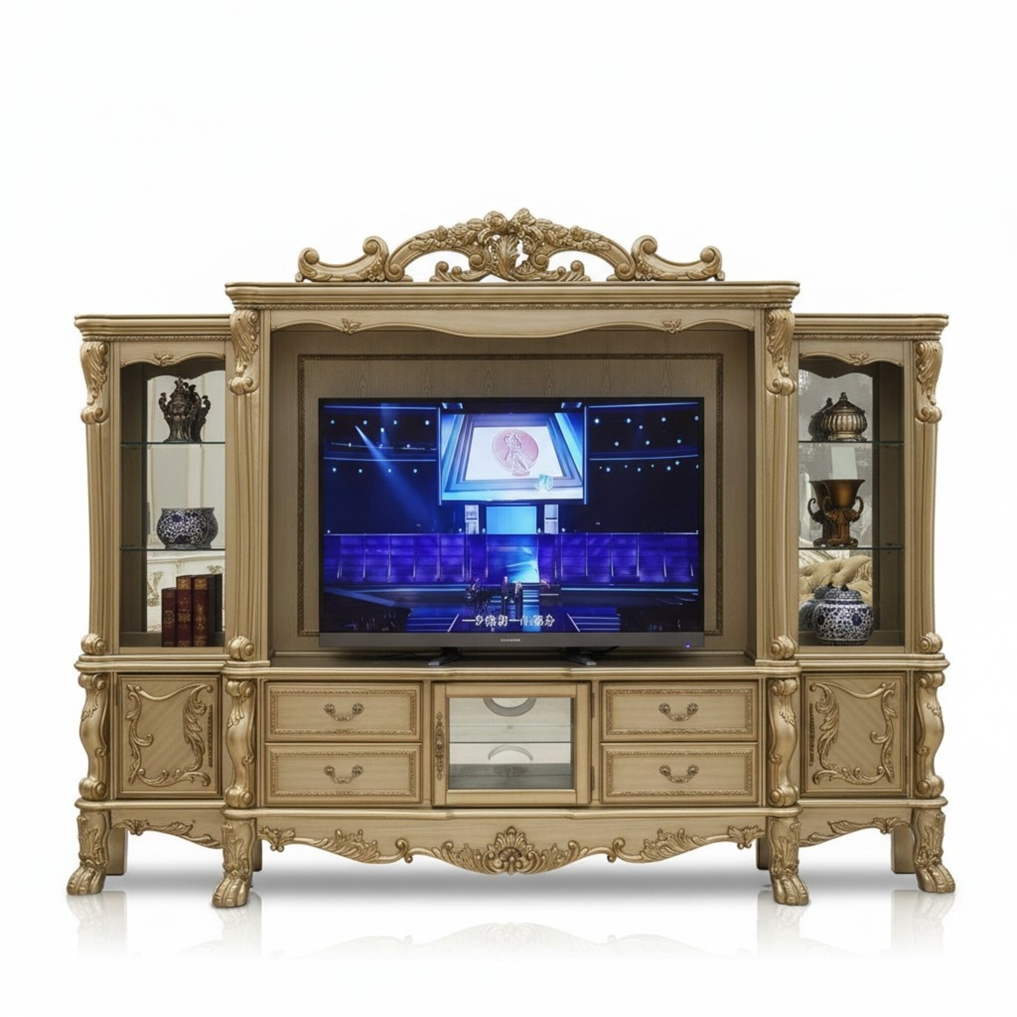 Wohnzimmer Anbau Medien Wand Fernsehwand Fernsehschrank Wohnwand