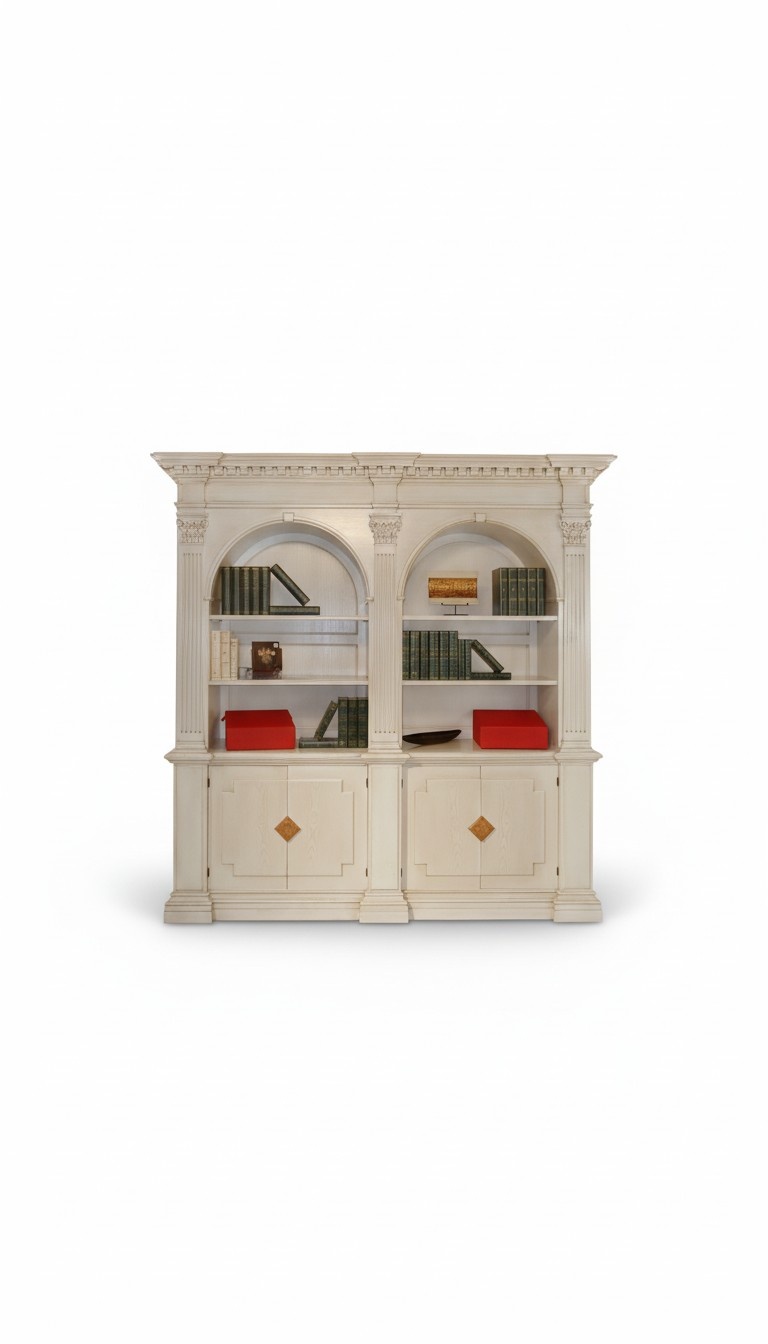 Wohnzimmer BÃ¼cherschrank Bibliothek Regal BÃ¼cher SchrÃ¤nke Anrichte Massivholz