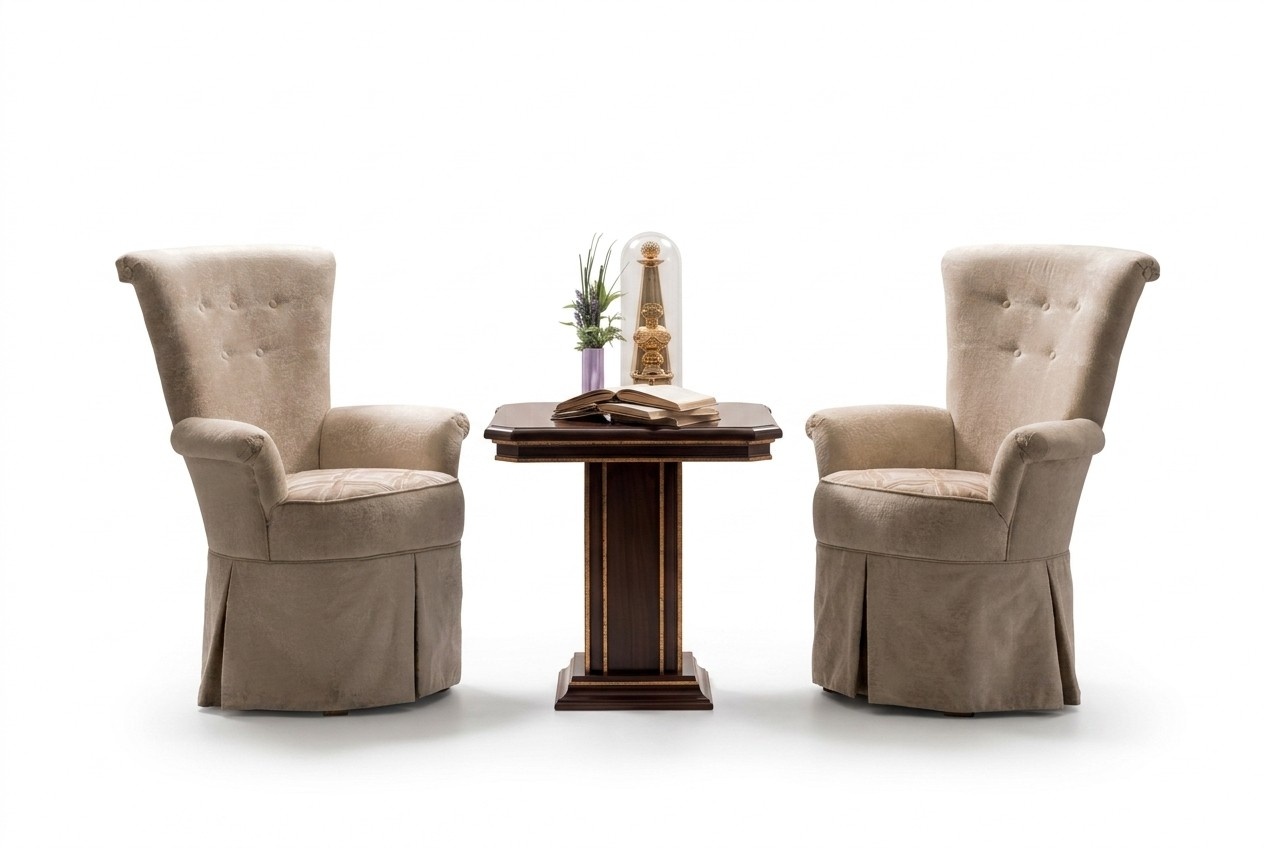 Wohnzimmer Couchtisch Beistelltisch Tisch Echtes Holz Arredoclassic