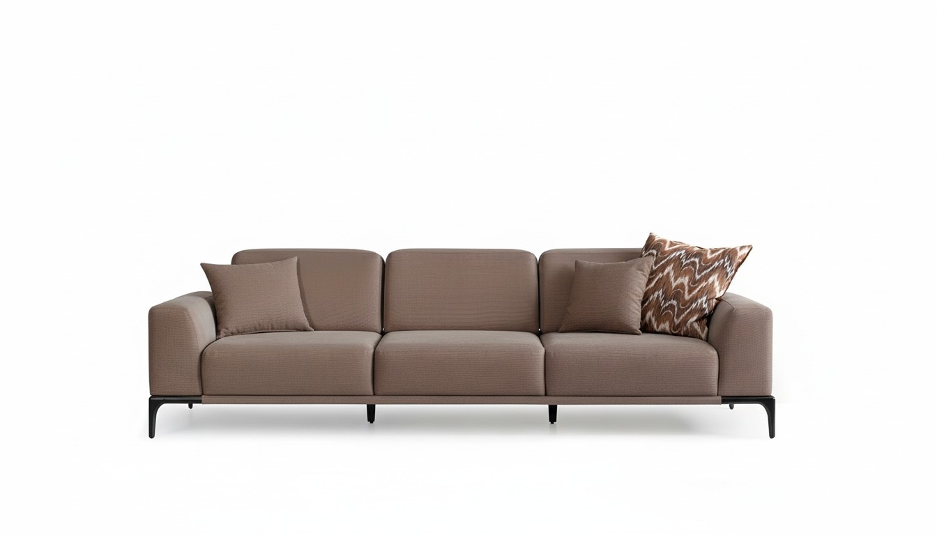 Wohnzimmer Dreisitzer Sofa 4 Sitzer braun Sofas Couch Luxus