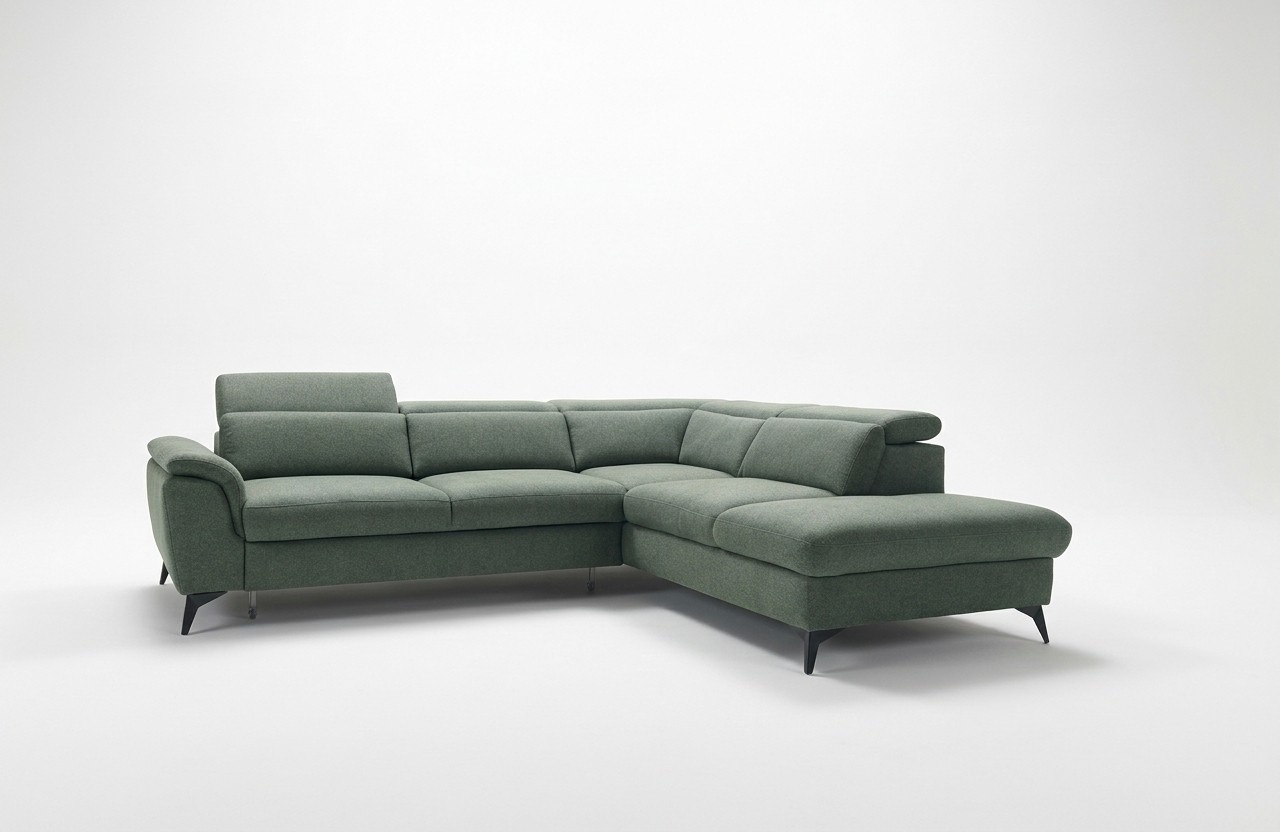 Wohnzimmer L-Form Modern GrÃ¼n Design Sofas Neu Ecksofa Polsterung