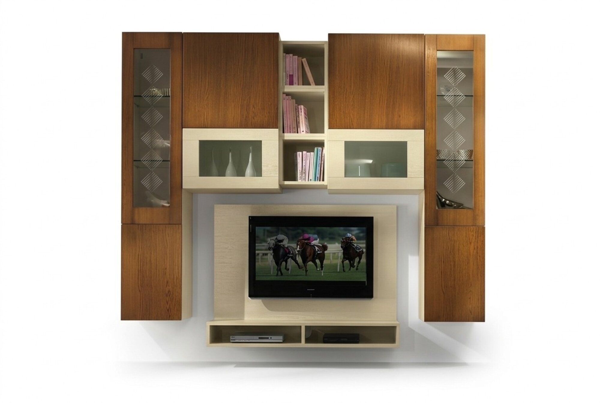 Wohnzimmer rtv Wandschrank Regal tv Holz SchrÃ¤nke Vitrine Wand Regale Italy