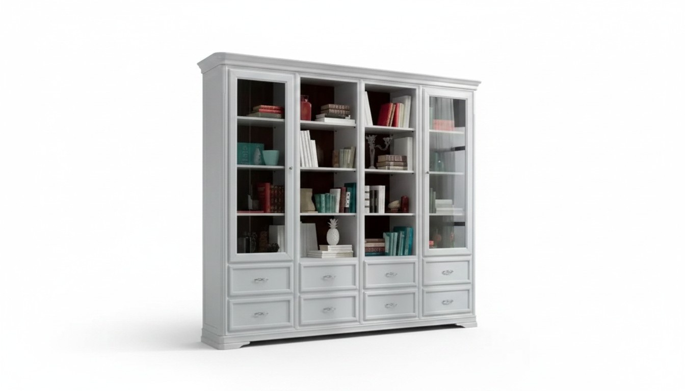 Wohnzimmer Schrank BÃ¼cher Regal WeiÃ Klassische MÃ¶bel Regale Holz