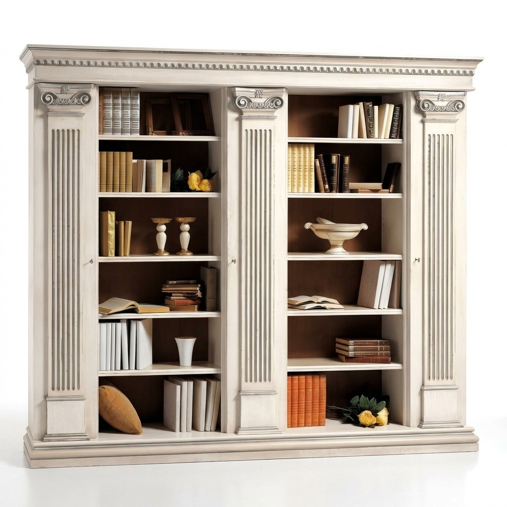 Wohnzimmer Schrank BÃ¼cherregal Holz BÃ¼roschrank Regal SchrÃ¤nke Vitrine Italien