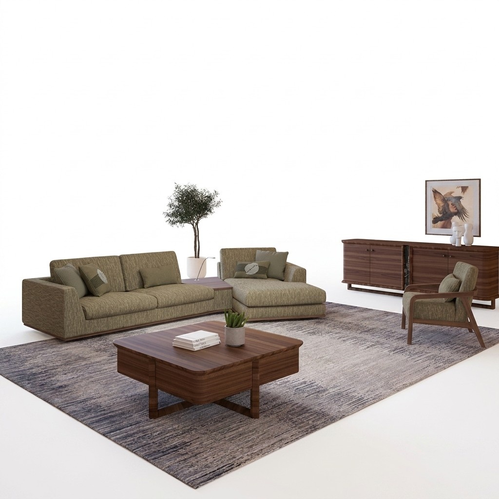 Wohnzimmer Set 2tlg Komplett Ecksofa L-Form Relax MÃ¶bel Sessel Modern Textil