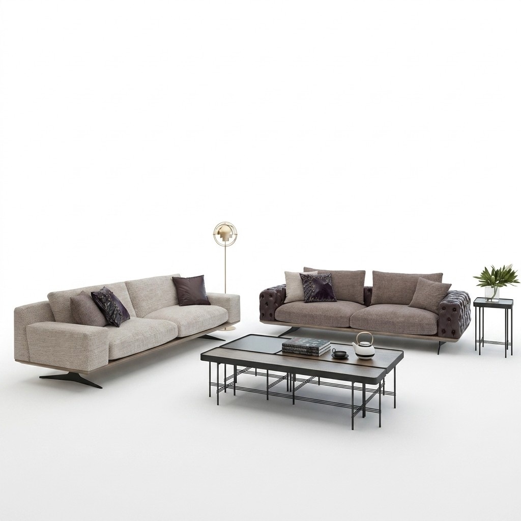 Wohnzimmer Set 2tlg Modern 2x Dreisitzer Sofa Couch PolstermÃ¶bel Luxus