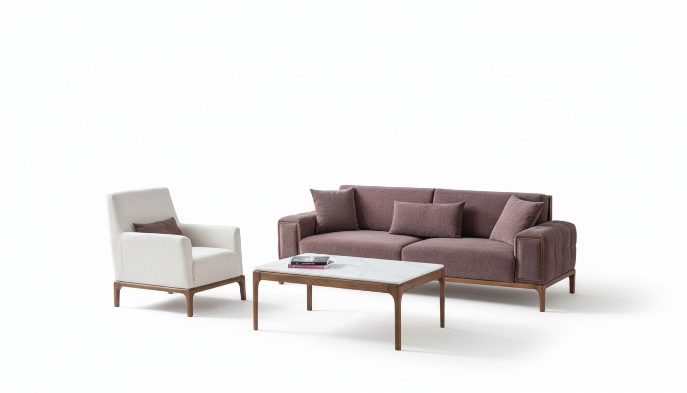 Wohnzimmer Set 3+1 Sitzer Couchtisch Sofagarnitur Sessel Modern Design