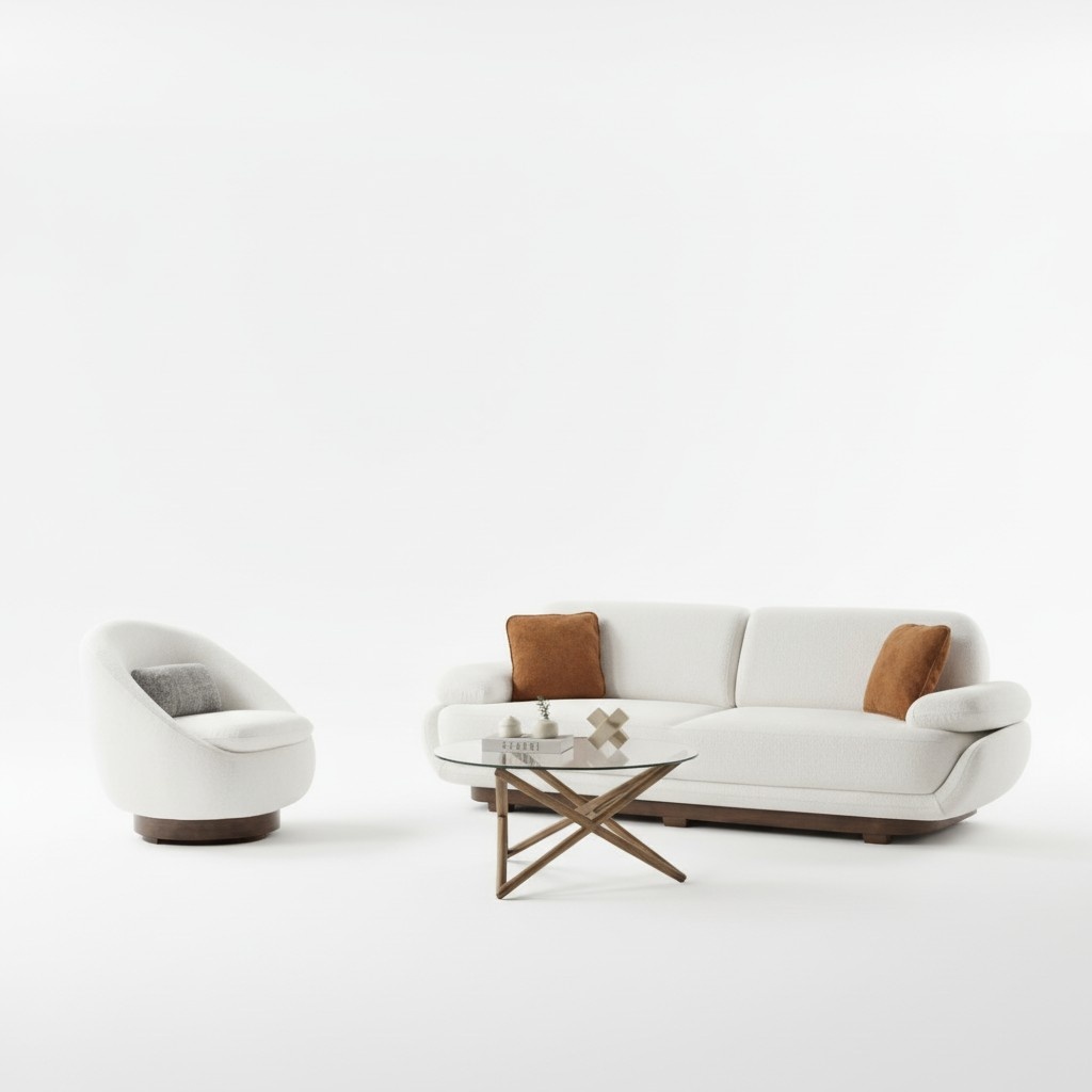 Wohnzimmer Set 3+1 Sitzer Textil Design PolstermÃ¶bel Einrichtung Sofa Set