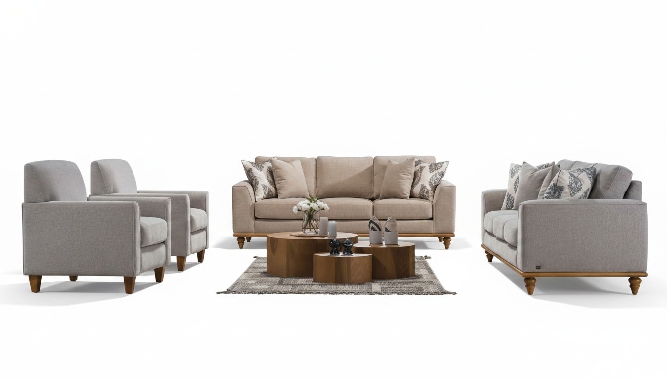 Wohnzimmer Set 4tlg 2x Sofa Dreisitzer Design 2x Sessel Modern Neu MÃ¶bel