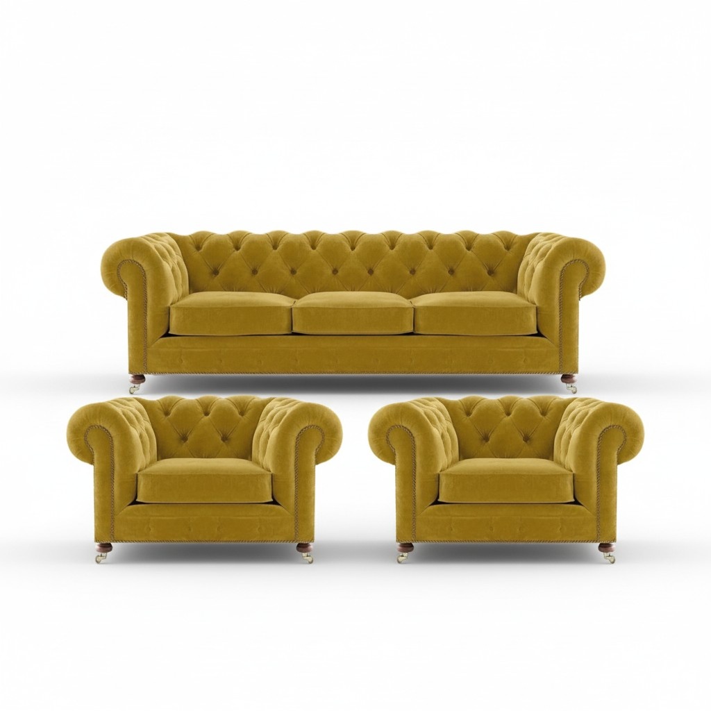Wohnzimmer Set Designer Garnituren Sofa PolstermÃ¶bel Luxus 2x Sessel