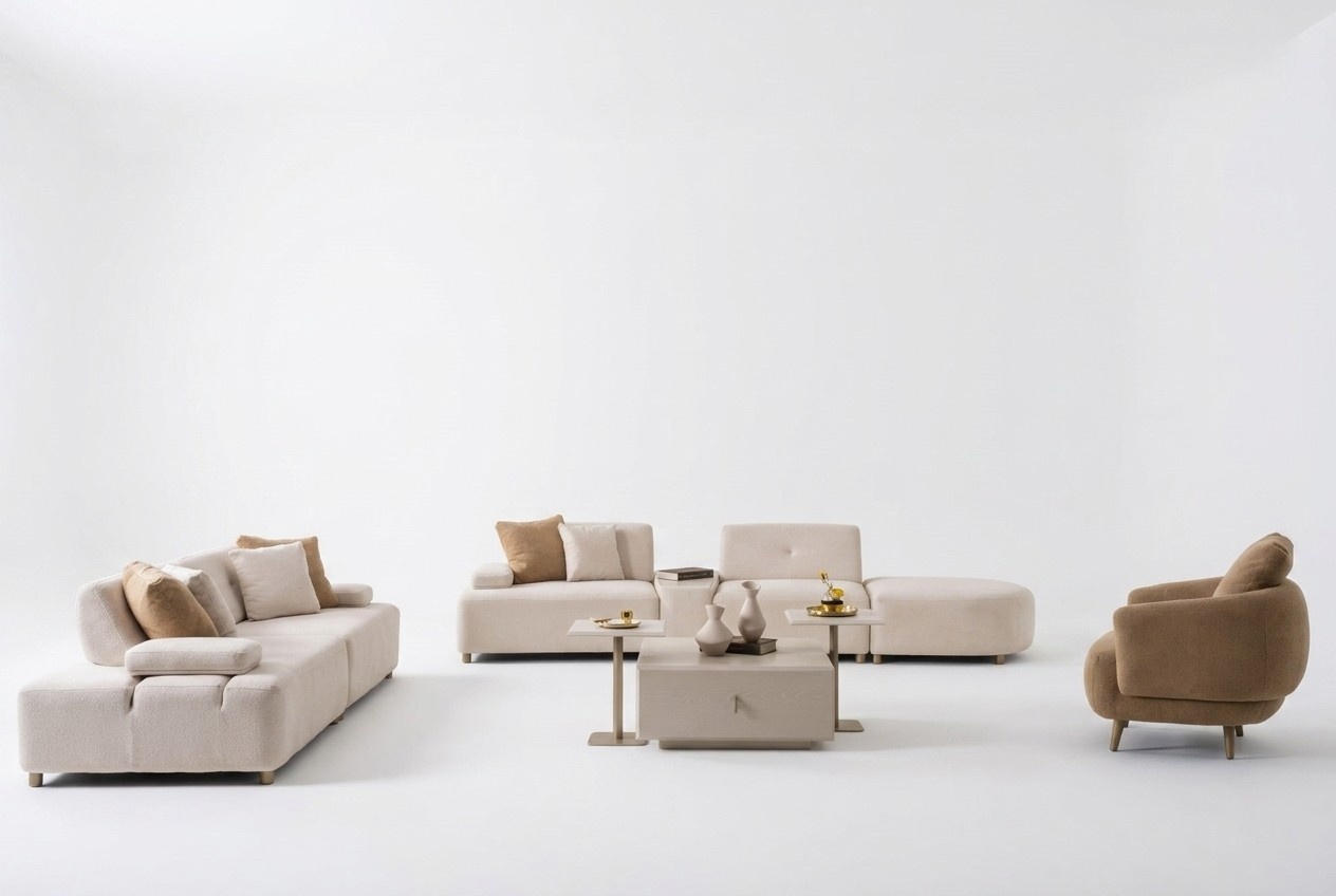 Wohnzimmer-Set GemÃ¼tlichkeit in jedem Detail der Einrichtung