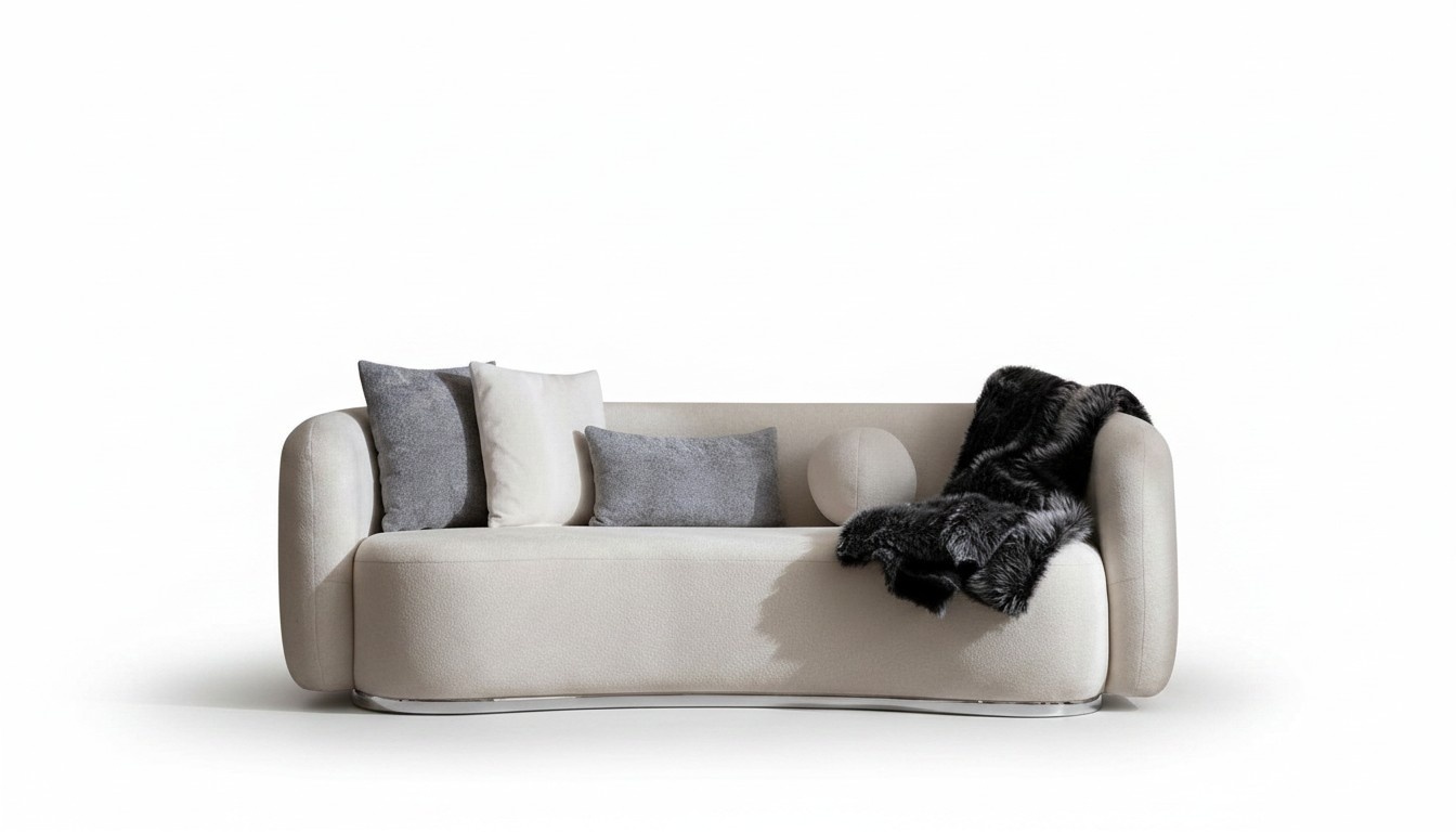 Wohnzimmer Sofa 3 Sitzer Designer Couch Polster Sofas Stoff Textil Neu