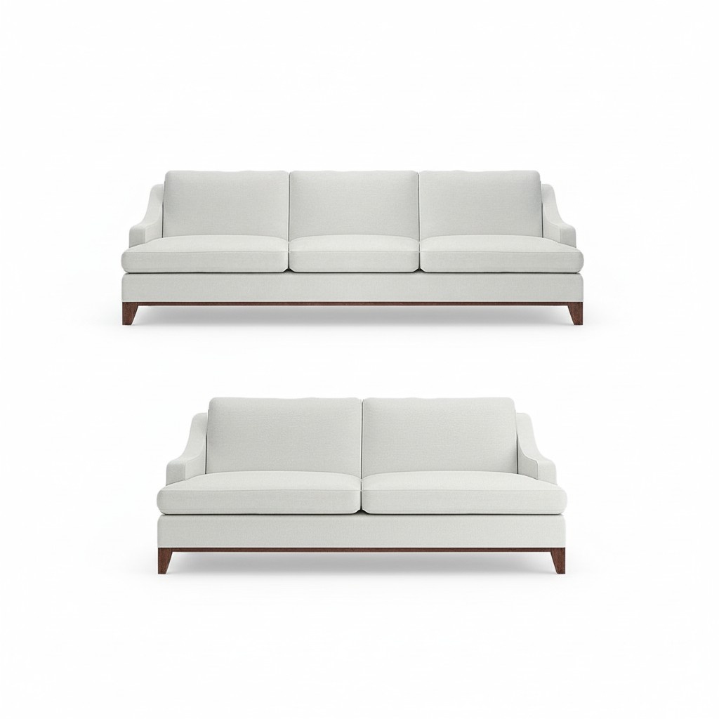 Wohnzimmer Sofa Zweisitzer mit Dreisitze Couch WeiÃ Komplett Einrichtung Neu
