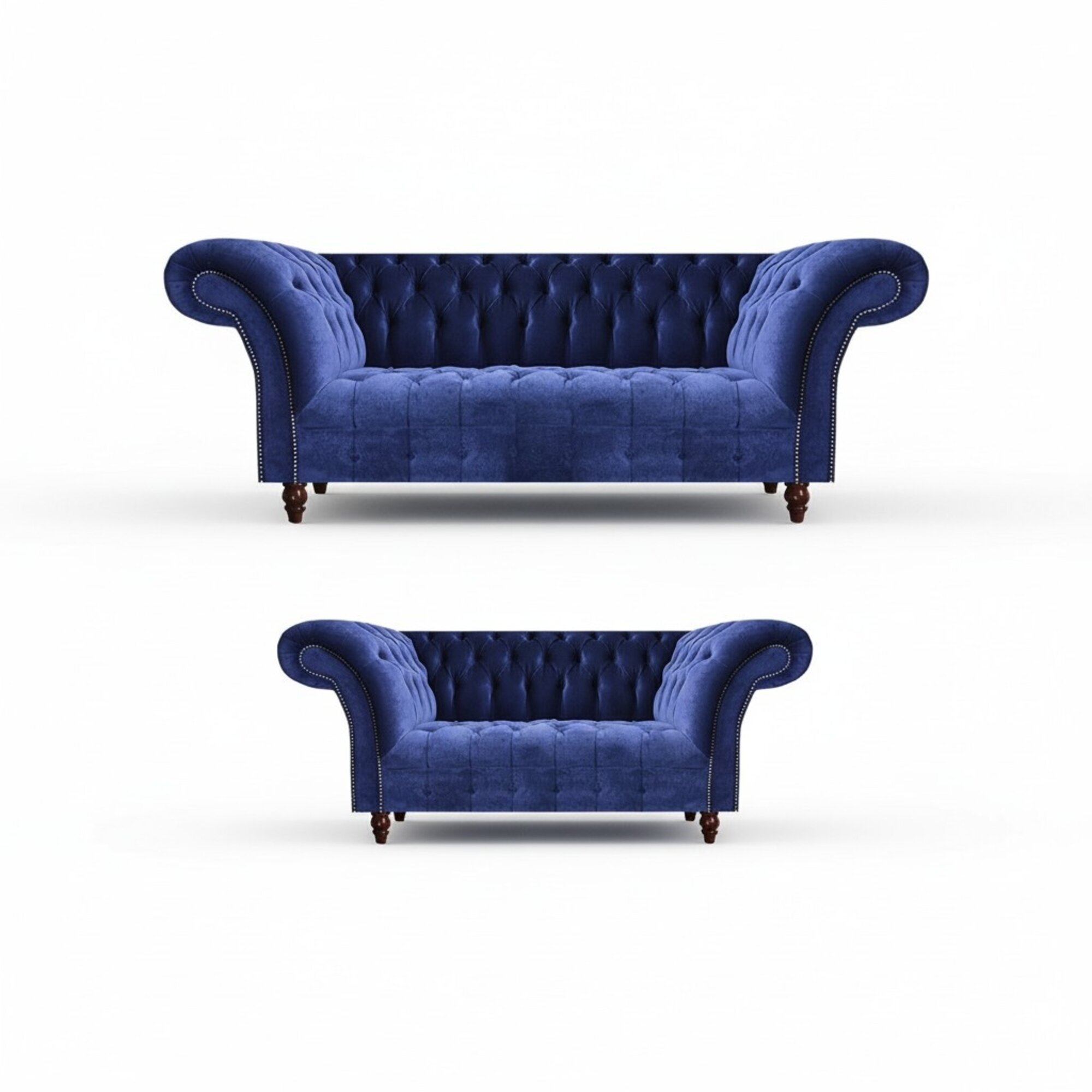 Wohnzimmer Sofagarnitur 2tlg Moderne Sitzgruppe 2x Sofas Chesterfield