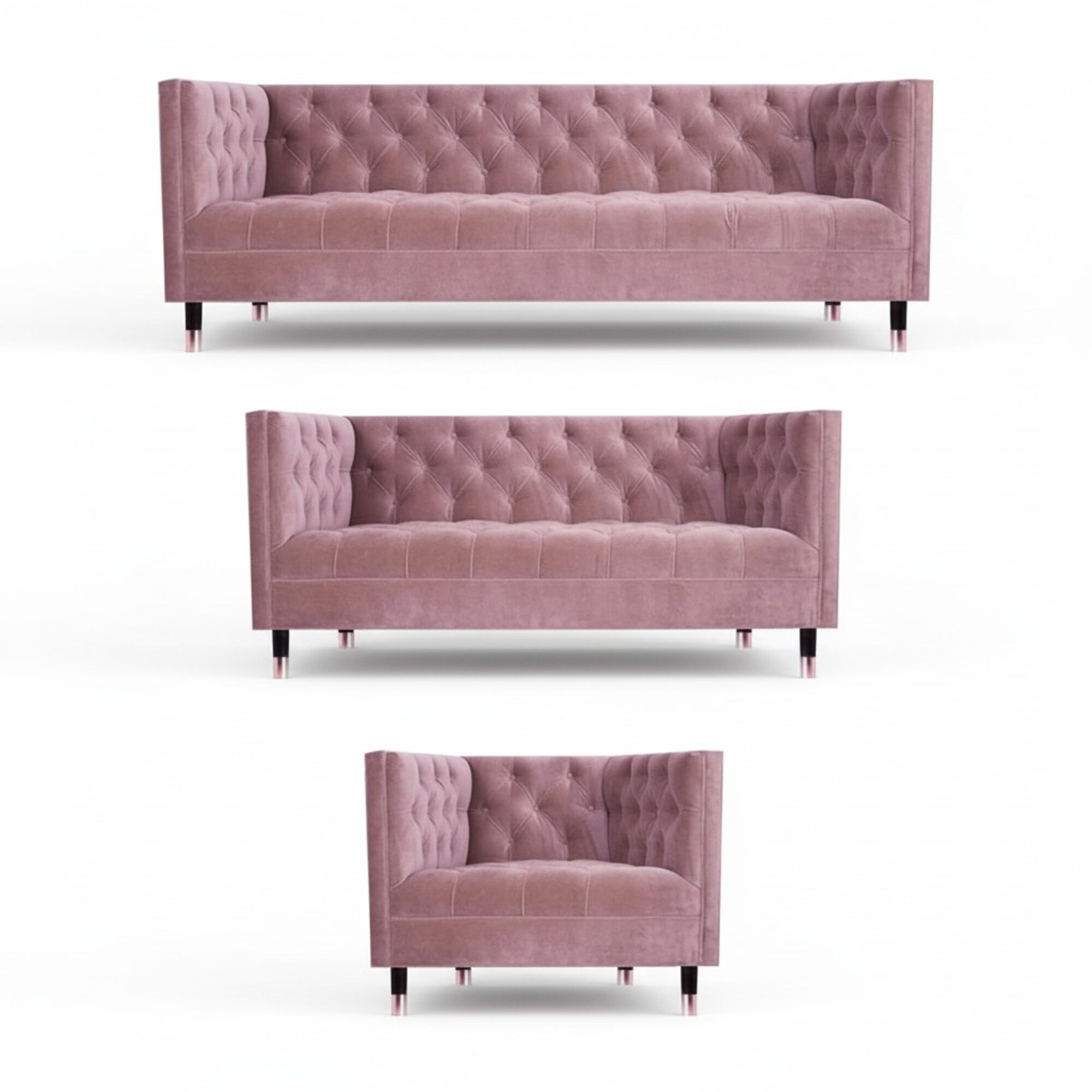 Wohnzimmer Sofagarnitur Rosa Design MÃ¶bel Chesterfield Sessel Neu Sofa Set