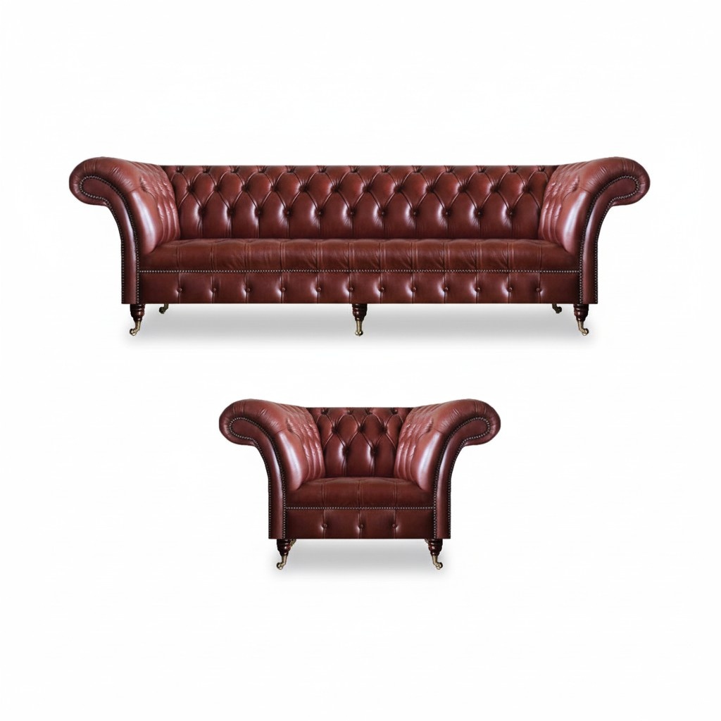 Wohnzimmer Sofas Set 2tlg Garnitur 3+1 Sitzer PolstermÃ¶bel Braun Couchen