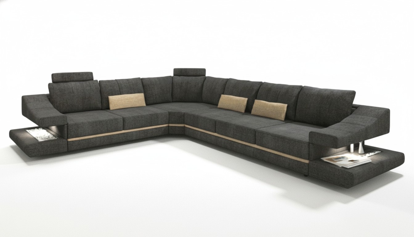 Wohnzimmer Textil neu L-Form Sitz Schlafsofa MÃ¶bel Ecksofa Couch PolstermÃ¶bel