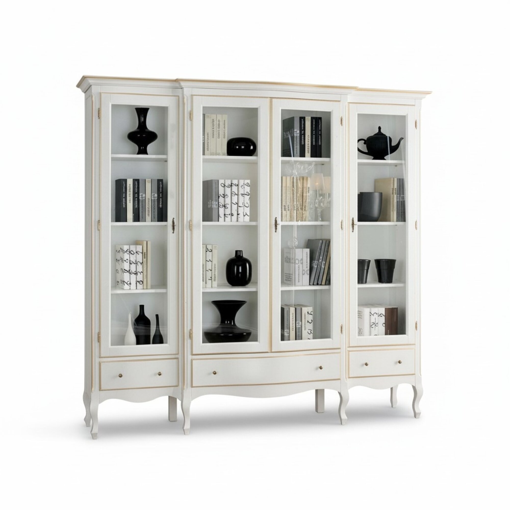 Wohnzimmer Vitrine Schrank BÃ¼cher Regal Anrichte Klassische MÃ¶bel Regale Holz