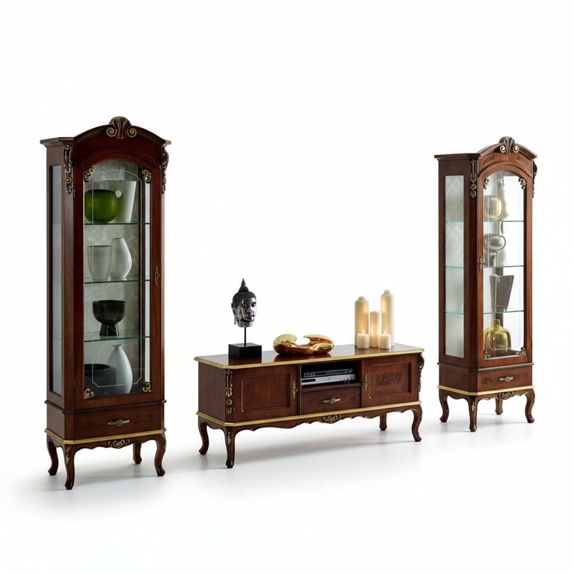 Wohnzimmer Wand Schrank Vitrine rtv sideboard echtes holz schrÃ¤nke italien mÃ¶bel