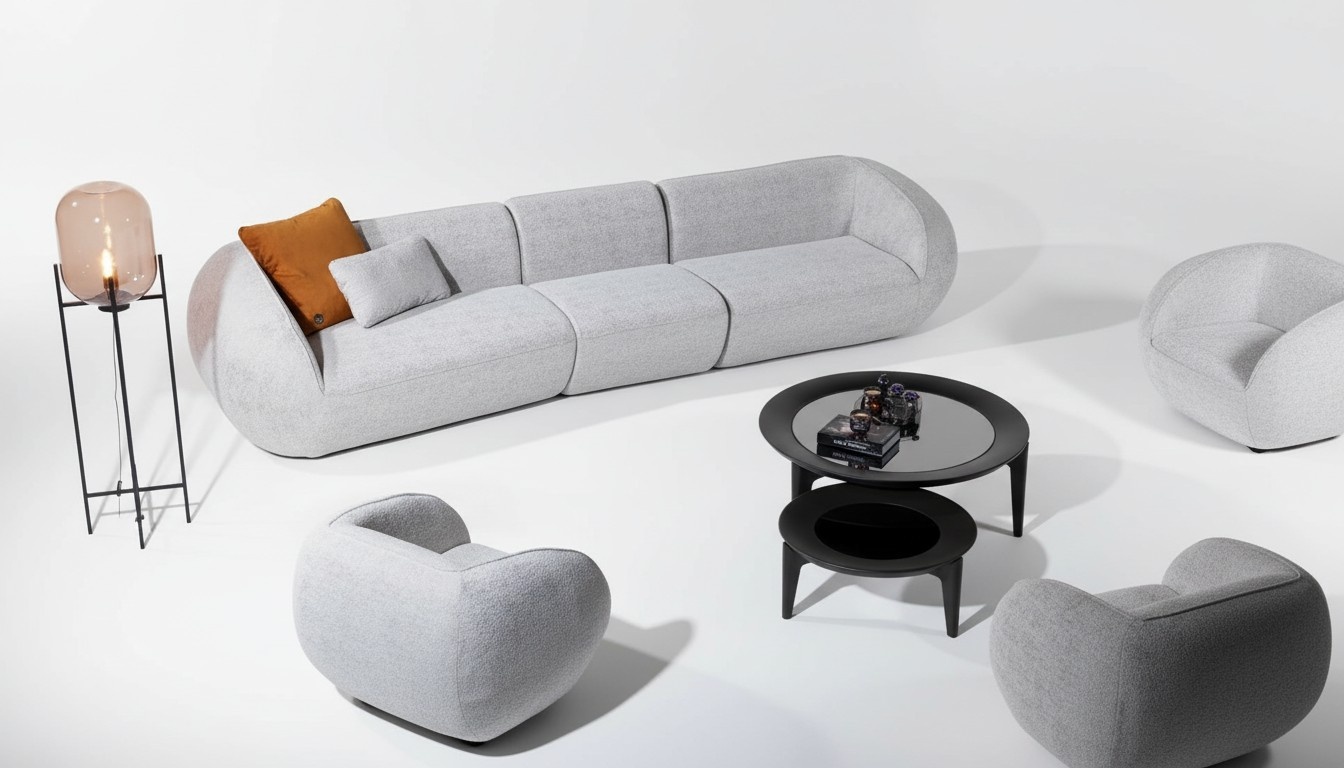 WohnzimmermÃ¶bel Set FÃ¼nfsitzer Sessel PolstermÃ¶bel Sofa MÃ¶bel Design 2tlg