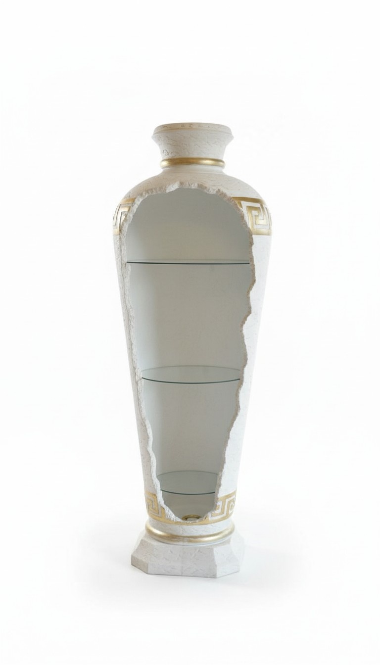 XXL Medusa Antik Stil Vitrine Bar Boden Vase Schrank Vintrinen SÃ¤ule