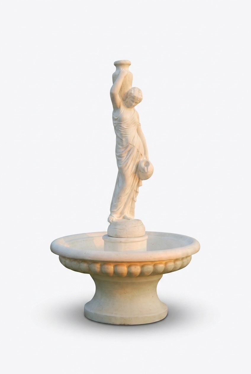 Zierbrunnen Springbrunnen Figur 206cm Brunnen Dekoration Garten