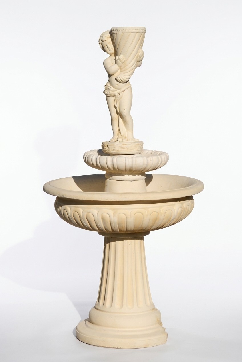 Zierbrunnen Springbrunnen Skulptur Dekor Garten Brunnen Fontaine Teich