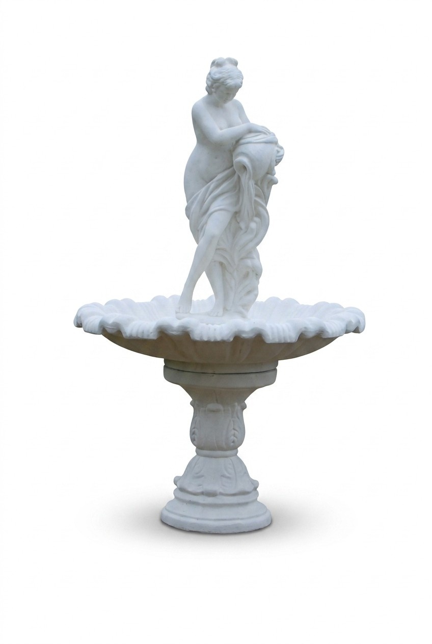 Zierbrunnen Springbrunnen Skulptur Brunnen Dekor Fontaine Garten Teich