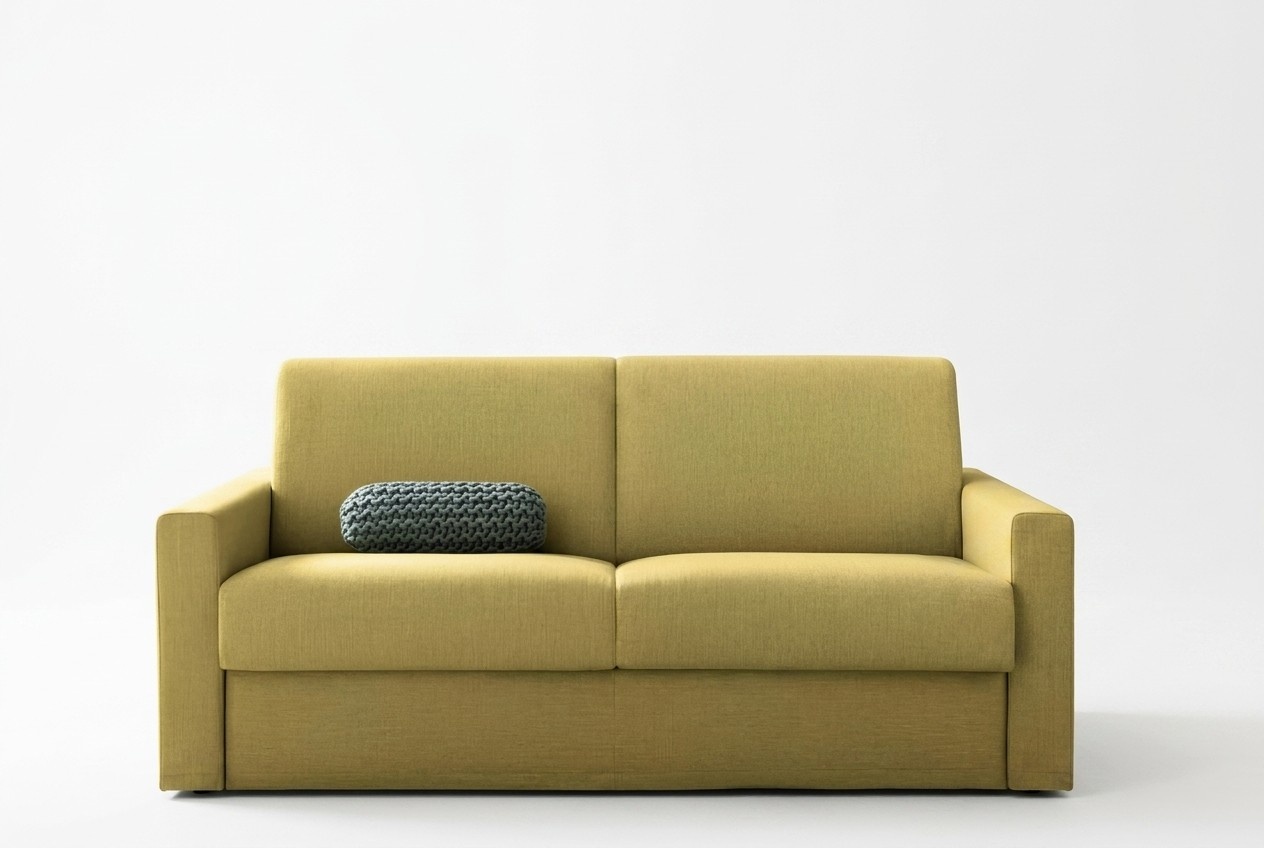 Zweisitzer Designer Sofa 2 Sitzer Gelb Stoffsofa Schlafsofa italienische MÃ¶bel