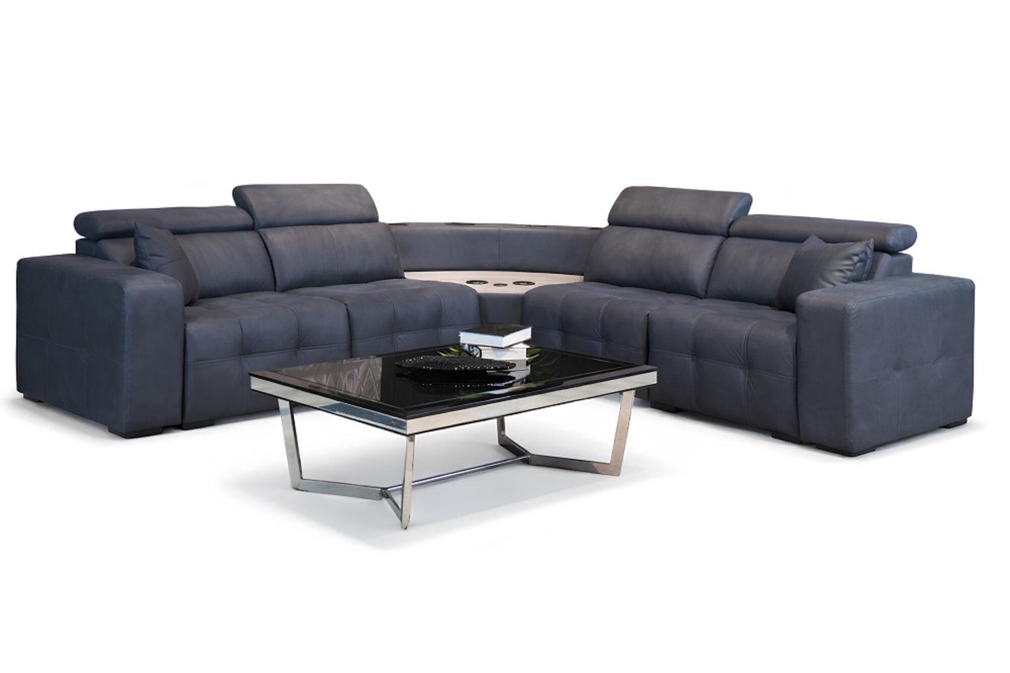 Ecksofa L form Ledersofa GroÃes Sofa Grau Couch Wohnzimmer Design Sofort