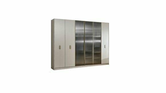 Beiger Schlafzimmer Kleiderschrank Holzschrank Designer Holz MÃ¶bel Neu