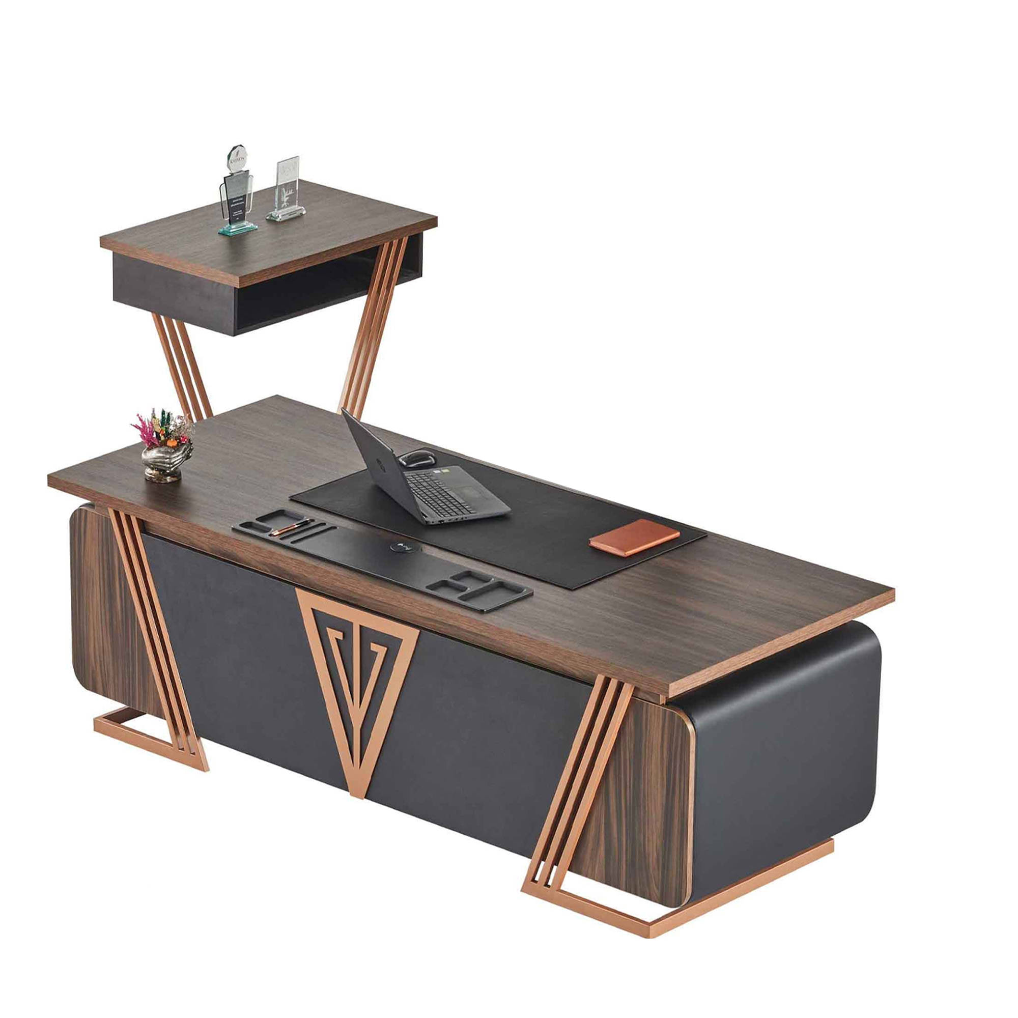 BÃ¼rotisch Schreibtisch Beistelltisch Arbeitszimmer Set Modern Schwarz