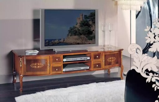 Klassisches tv Regal rtv Holz Wohnzimmer braun MÃ¶bel Sideboard Kommoden