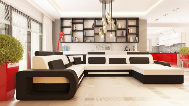 Couch Ecksofa Wohnlandschaft Schlafsofa Federkern Stoffsofa Textil groÃes Sofa Sofort
