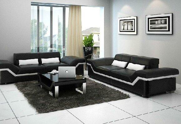 LEDERSOFA GroÃes SOFA 3+3 SITZER NEW YORK