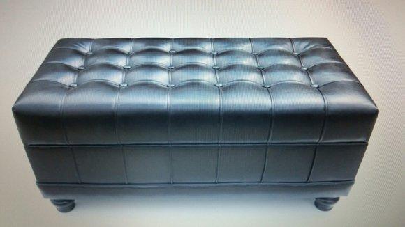 FuÃhocker Hocker Chesterfield Ottoman Pufa FuÃablage Polster Leder