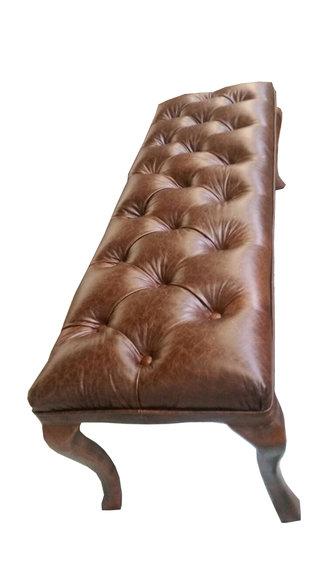 FuÃhocker Hocker Chesterfield Ottoman Pufa FuÃablage Polster Vollleder