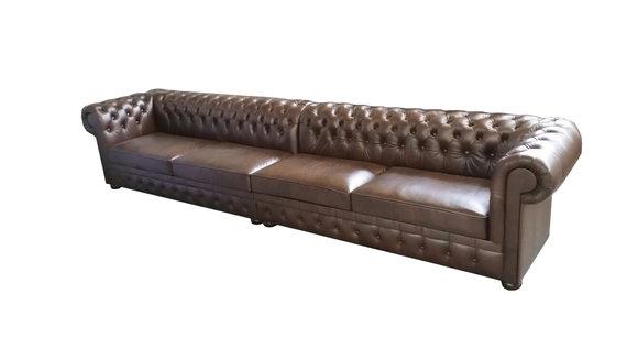 XXL Chesterfield Sofa 400cm fÃ¼r 7 Personen Couch Polster Garnitur