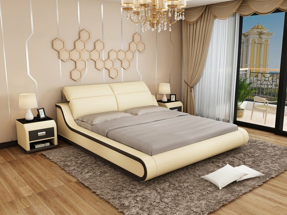 Designer Bett Polsterbett Luxusbett Doppelbett Ehebett Betten 140/160/180