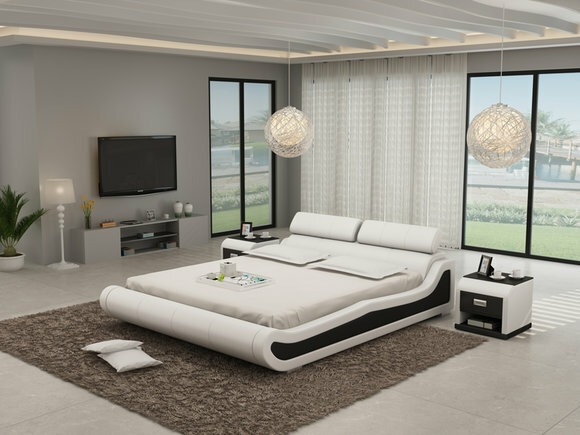 Luxus Leder Bett Design Polster Betten Doppel Modernes Ehe 140/160/180 LB8825