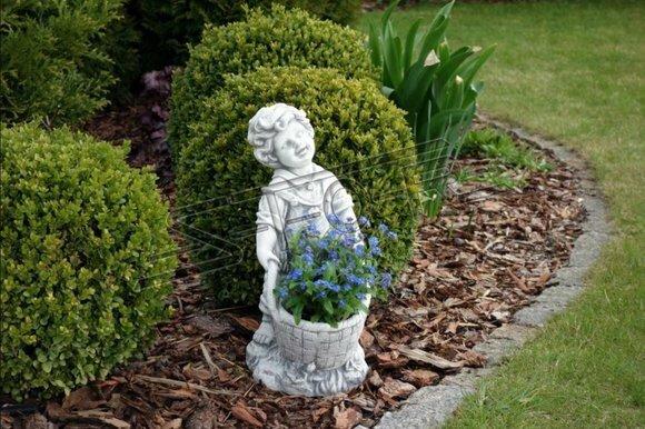 BlumenkÃ¼bel Natur Pflanz KÃ¼bel Dekoration Garten BlumentÃ¶pfe Vasen Figur
